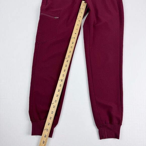 Figs Zamora Jogger Scrub Pants Size XS Burgundy Red W18SW2005 - Picture 13 of 15